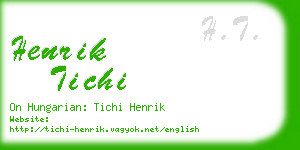 henrik tichi business card